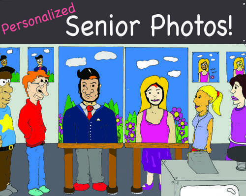 Too many students use generic themes and backgrounds for their senior portraits that do not express their own interests and individuality. It is as if every portrait is an exact replication of the others.