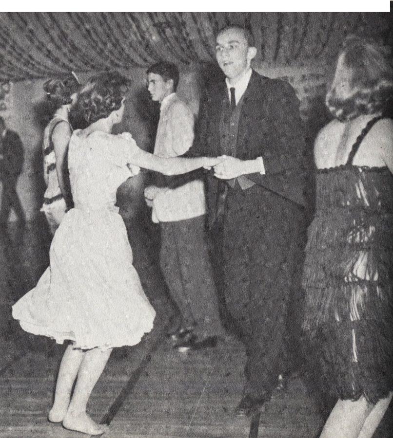 Students  enjoy their Valentines Day dates at the Beads and Beaux Valentine “Flapper” Dance on Feb. 18 in the Big Gym back in 1961.  With the Big Gym closing for renovations, a part of history will be lost. 