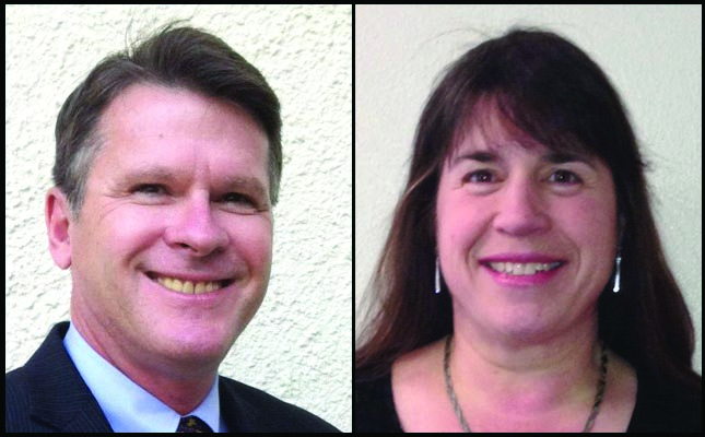 Matthew Harris and Annrae Angel, above, are both running for county judge.