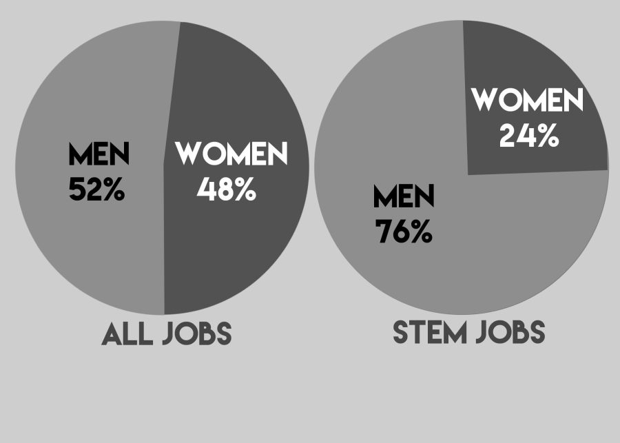 Though+women+make+up+approximately+half+of+those+employed+in+the+U.S.%2C+they+are+grossly+underrepresented+in+all+STEM+careers.