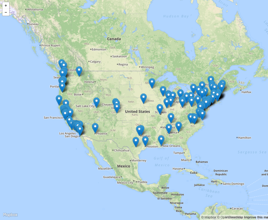 The Campaniles Annual College Map 2015