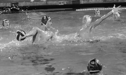 Senior Winston Rosati rises to shoot over a Mountain View High School defender.