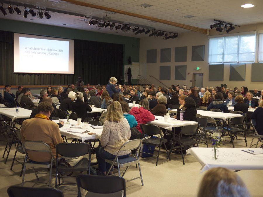 Those who participated in the Climate and Sustainability Summit focused on new techniques to curb gas-use practices at the meeting at David Starr Jordan Middle School.