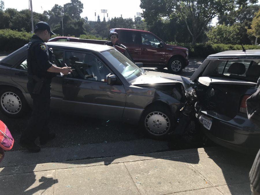 Four-car accident piles up in front of Paly