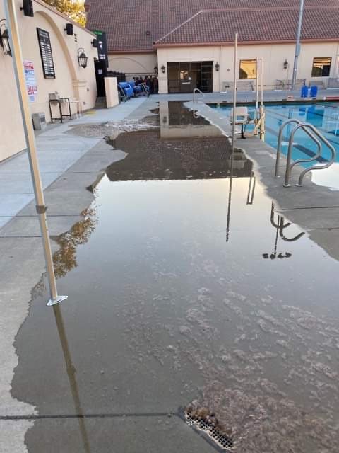 Small gym pipes burst, spewing sewage onto Paly pool deck