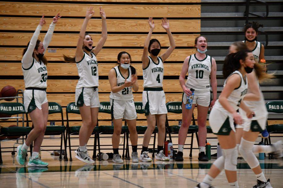 The+girls+varsity+basketball+team+cheers+on+their+teammates+at+their+home+game+on+Friday+against+Wilcox%2C+which+they+won+69-16.+Photo+by+Charlotte+Hallenbeck