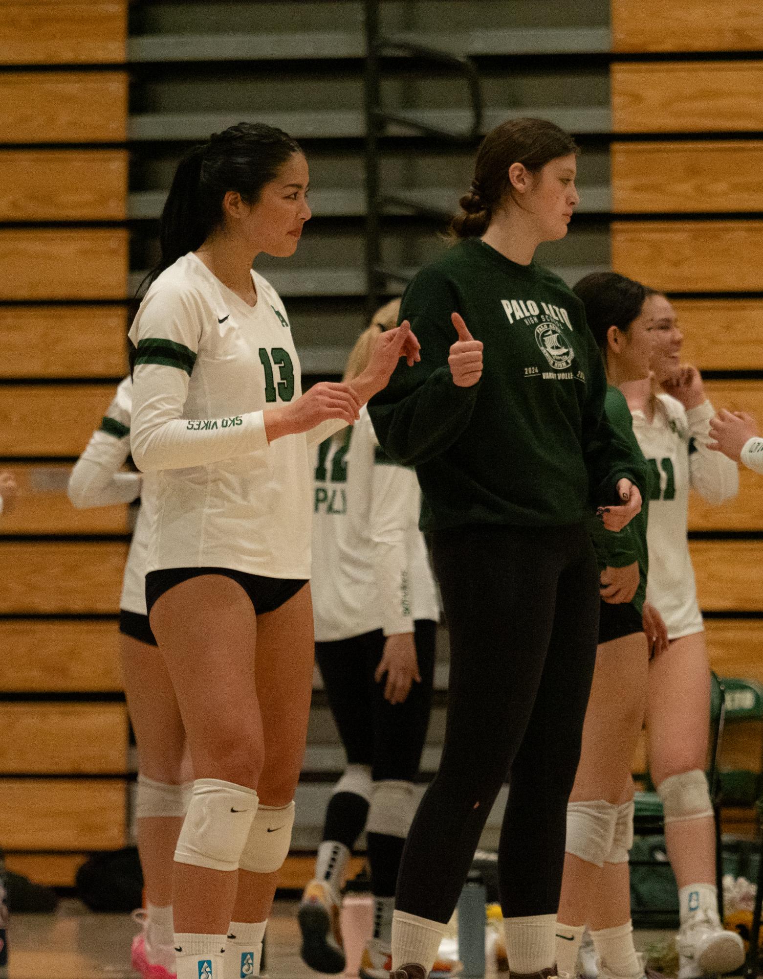 Senior Sophie Pan smiles after a win
against Los Altos. “It feels really
good to end my career with a league
championship,” Pan said.